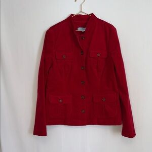 Jessica Red Corduroy Jacket